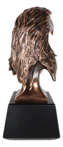 Majestic Royal Bald Eagle Head Bust Taxidermy Electroplated Figurine With Base