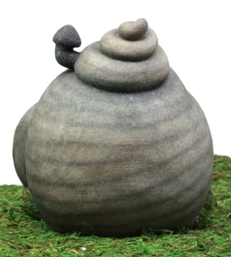 Ebros Gift Enchanted Fairy Garden Miniature Grey Helix Snail House Figurine 6.25"H Do It Yourself Ideas For Your Home