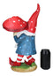 Large Whimsical Garden Gnome With Giant Toadstool Mushroom Umbrella Figurine