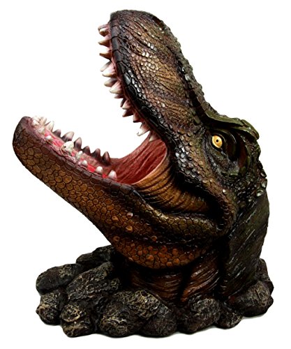 Ebros Prehistoric Dinosaur Tyrannosaurus Rex Head 10.75"H Wine Bottle Holder Figurine - Ebros Gift