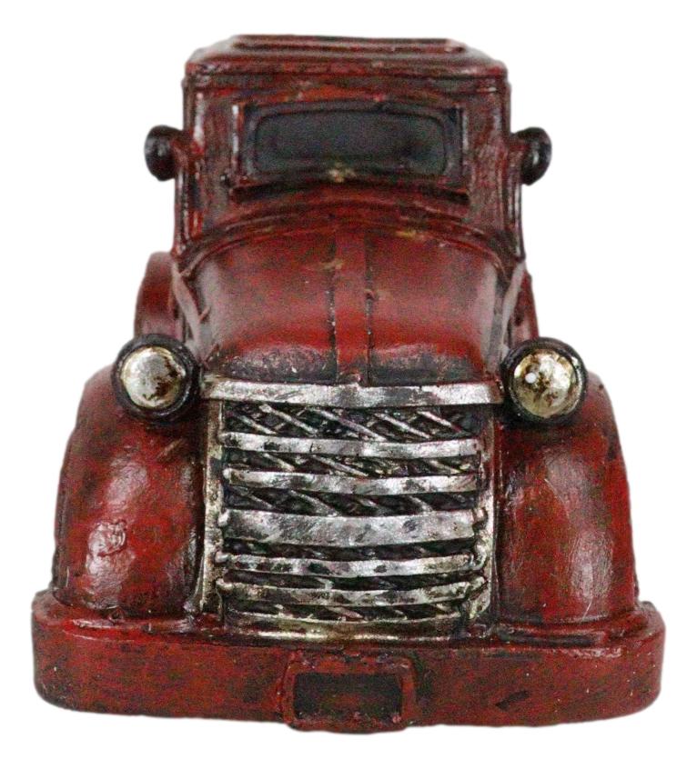 Rustic Classic Old Fashioned Country Farmhouse Red Pickup Work Truck Figurine