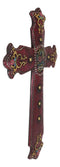 Rustic Western Dias De Muertos Milagros Sugar Skull Tuscan Le Fleur Wall Cross