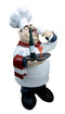 Ebros Master Chef Pierre Wine Tasting French Bistro Statue 14"H Kitchen Decor Figurine