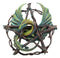 Medieval Fantasy Large Pentagram Dragon Wall Decor With Forest Vines Borders