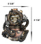 Marine Octopus Kraken Steampunk Divers Helmet With Skull Incense Cone Burner