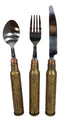 Western Hunter Rifle Ammo Bullet Shell Casing Flatware 4 Spoons Forks Knives Set