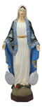 Our Lady of Graces With Miraculous Miracle Medals Statue In Fabric Linen Garment