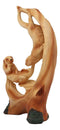 Ebros Pacific Ocean Playful Sea Otters Statue 9" Tall Faux Wood Resin Marine Weasel Sea Otter Family Scene Figurine Coastal Decorative Gifts