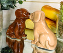 Labrador Puppies Magnetic Salt and Pepper Shakers Set, Blond Chocolate