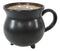 Triple Moon Magic Witch Cauldron Ceramic Mug Or Bowl 32oz With Wooden Spoon