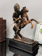 Indian Tribal Hero Warrior Chief On A Rearing Horse Statue With Trophy Base