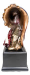 Patriotic Bald Eagle On USA Star Spangled Banner Flag Bust Electroplated Statue