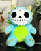 Ebros Small Furry Bones Skeleton Teal Scorchie Wyrmling Dragon Plush Toy 5"H
