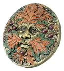 Ebros The Horned God Autumn Fall Season Round Greenman Wall Decor Plaque 5.25" Diameter Wiccan Face of Pan Deity Decorative Sculpture …