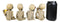 Ebros Addicted to The Bones Drinking Puffing Smoking Vices Skeletons Figurine Set of 4