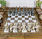 Ebros Olympus At War Greek Olympian Deities Resin Chess Pieces With Glass Board Set