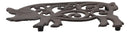 Ebros Gift 10" Long Rustic Swine Pig Babe Cast Iron Metal Trivet with Lace Scroll Art Design Western Country Farm Ranch Vintage Decorative Accent for Wall Or Table Furniture