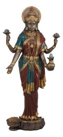Large Hindu Goddess Of Prosperity And Wisdom Lakshmi Shri Thirumagal Statue 20"H