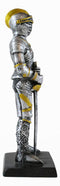 Ebros Medieval Knight Suit Of Armor Figurine Elite Swordsman Miniature 4"H
