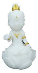 Cultural Art Amitabha Buddha Seated On Lotus Feng Shui Zen Vastu Mini Figurine