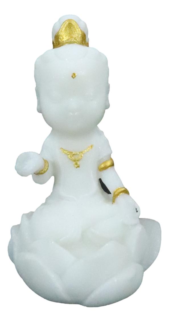 Cultural Art Amitabha Buddha Seated On Lotus Feng Shui Zen Vastu Mini Figurine