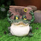 Set of 3 Green Toads Frogs Holding Welcome Kiss Me I Love U Signs Mini Figurines
