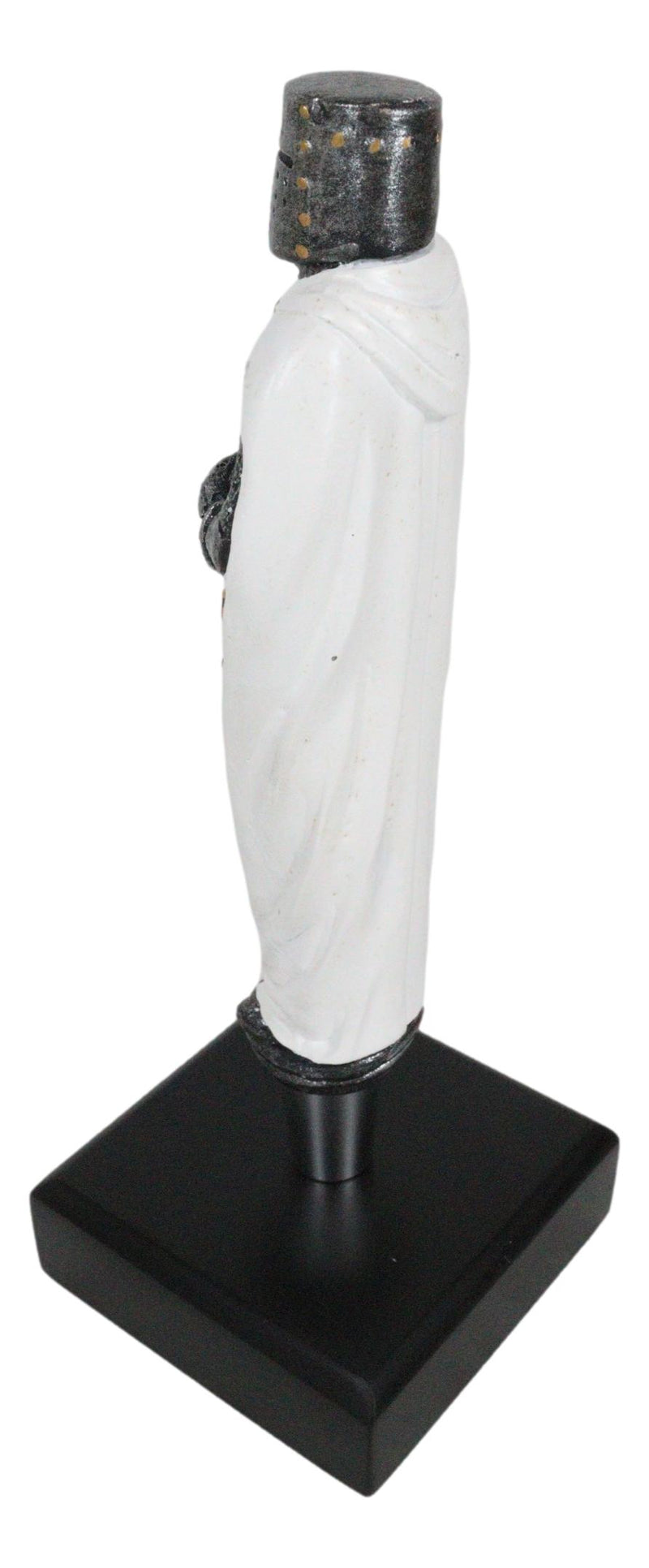 White Cloak Medieval Crusader Knight Swordsman Novelty Beer Tap Handle Figurine