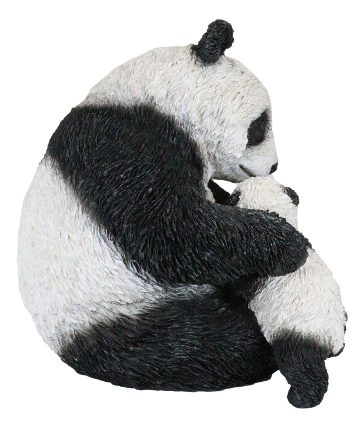 Large Lifelike Adorable China Giant Panda Bear Mother With Cub Baby Statue