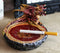 Ebros Red Double Headed Hydra Dragon On Ruby Quartz Crystal Quarry Ashtray Figurine