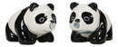 Ceramic Kissing Giant Panda Bears Salt And Pepper Shakers Holder Figurine Set