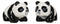 Ceramic Kissing Giant Panda Bears Salt And Pepper Shakers Holder Figurine Set
