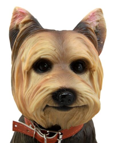 Ebros Gift Yorkie Dog with Double Sided Sign Indoor/Outdoor Statue