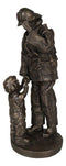 Civil Servant Fire Fighter Large Child Shaking Hands and Thanking Fireman Statue