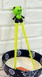 Green Love Panda Bear Reusable Training Chopsticks Set With Silicone Helper