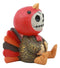 Ebros Furry Bones Pumpkin The Thanksgiving Turkey Gobbler Skeleton Figurine