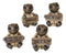 Whimsical Cute Sea Turtles Set of Four Figurine Holding Signs With Funny Sayings
