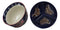 Ebros Japanese Dining Tempura Udon Noodles And Tentsuyu Dipping Sauce Large 6"D Bowl With Condiment Divider Lid And Built In Chopsticks Rest With Bamboo Chopsticks Set (Blue Japanese Stork)