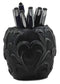 Ebros Gift Tribal Tattoo Floral Skull Pen Holder Figurine 5.75"L Office Decor