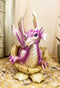 February  Birthstone Dragon Egg Statue Blue Sapphire February Gem Dragon Decor