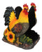 Ebros Chicken Farm Morning Crow Rooster Dinner Napkin Holder Figurine 6" Tall