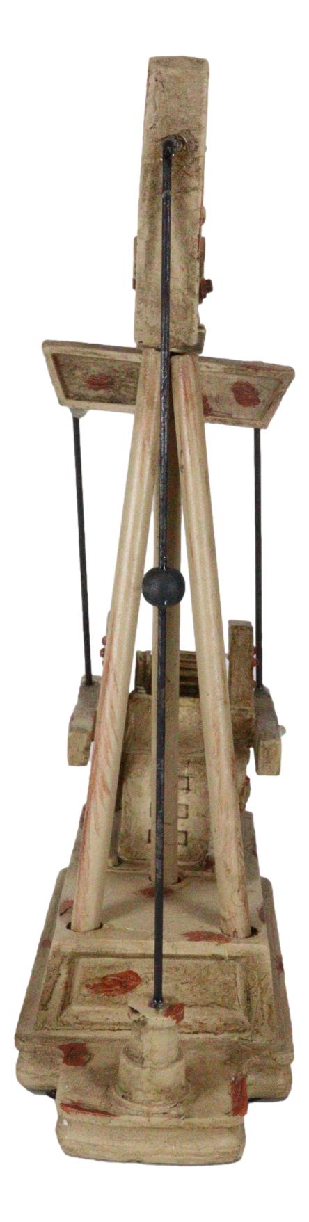 Rustic Vintage Nodding Donkey Pumpjack Oil Derrick Rig Faux Wood Sculpture