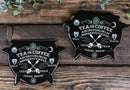 Set Of 4 Wicca Occult Ouija Spirit Board Cauldron Cork Backed Ceramic Coasters