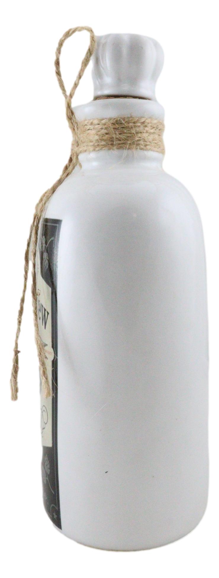 Ebros 5.5"H Ceramic Mad Doctor Small Container w/ Cork Lid (Witches Brew Raven) - Ebros Gift