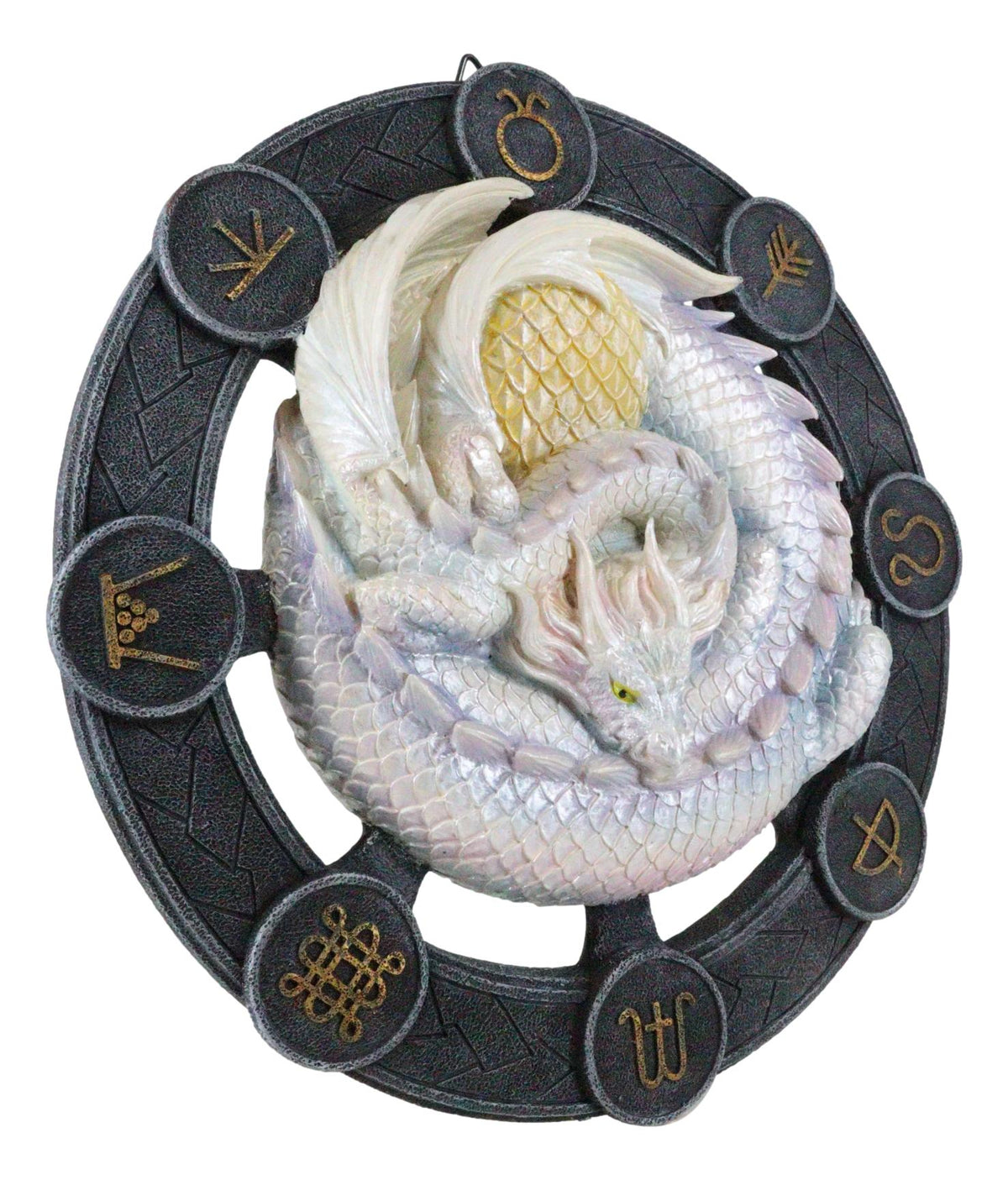 Ostara Drake Spring Equinox Wheel of The Year Sabbats Of The Dragon Wall Decor - Ebros Gift