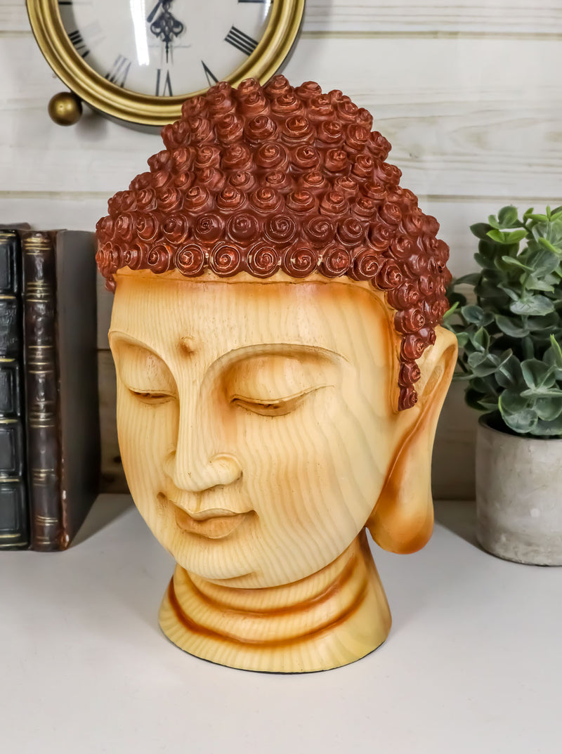 Ebros Feng Shui Shakyamuni Buddha Gautama Head with Ushnisha Statue 9" H