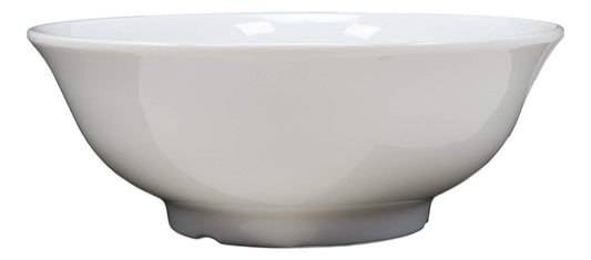 Restaurant Supply Contemporary Round White Jade Melamine Large Soup Bowls Set 2