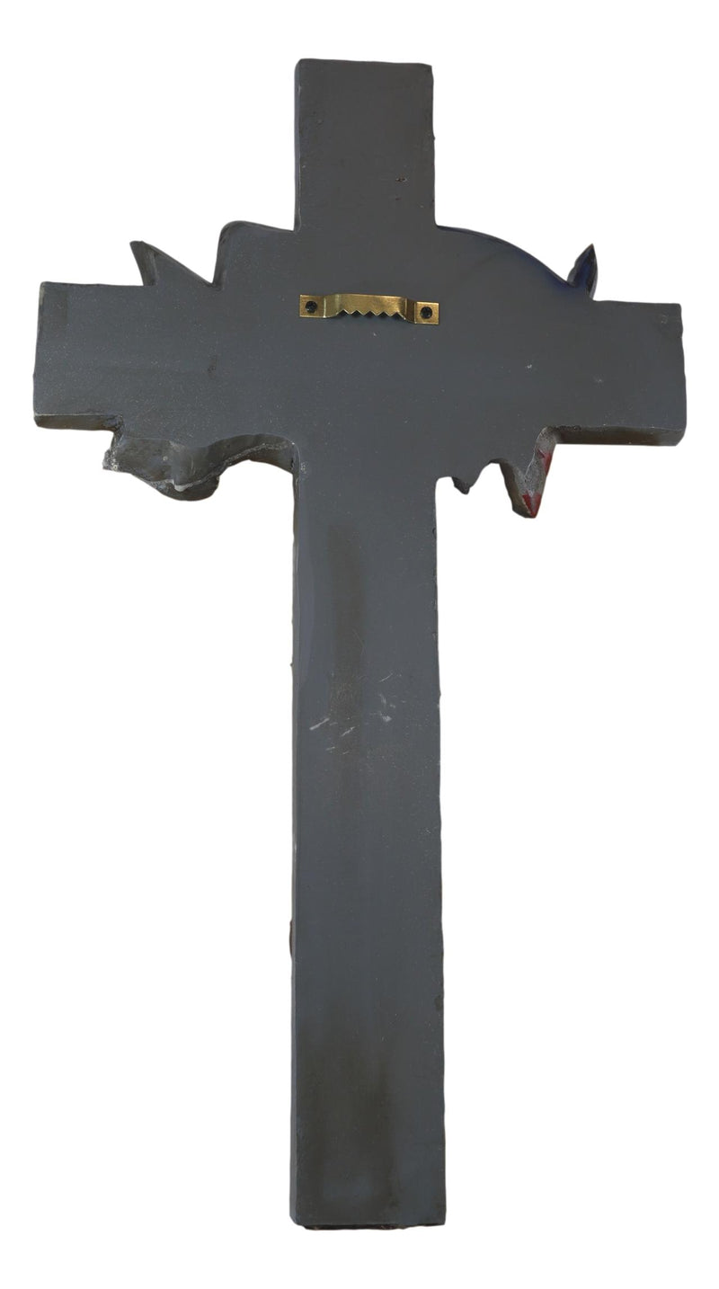 Rustic USA Flag American Fallen Soldier Helmet Rifle Boots Memorial Wall Cross