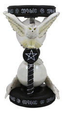 Ebros 7" Tall Awaken Your Magic Pentagram Snowy Owl Sand Timer by Anne Stokes