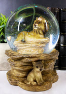Wildlife Animal Lion King of Jungle Water Globe Collectible Water Ball Decor