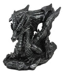 Voyage Of The Crystal Dragon Wine Holder Statue 12"Long Mythical Guardian Dragon